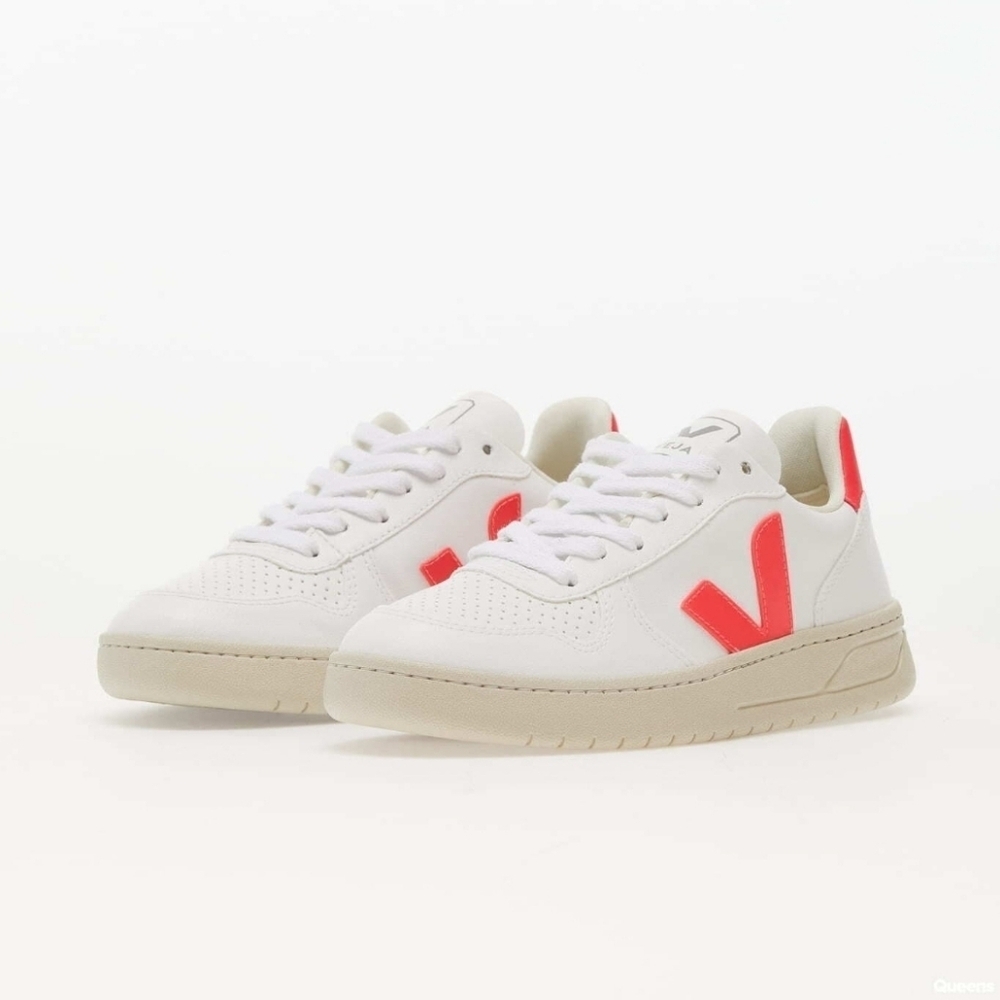 Veja V-10 White Rose Fluo Sneakers